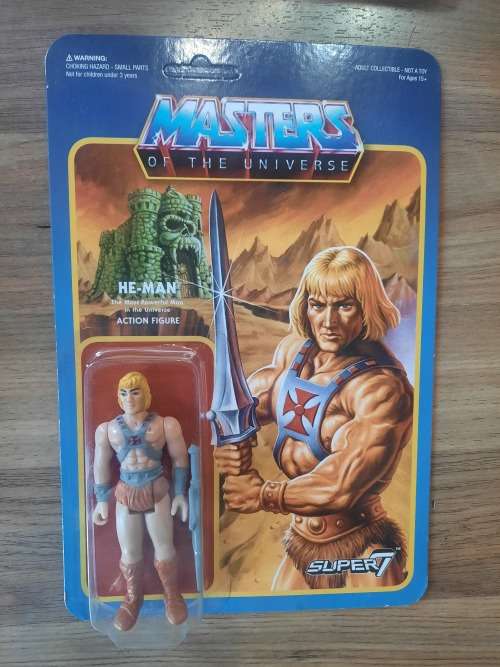 Masters Of The Universe (Motu) Super 7 HE-MAN REACTION Figure Moc