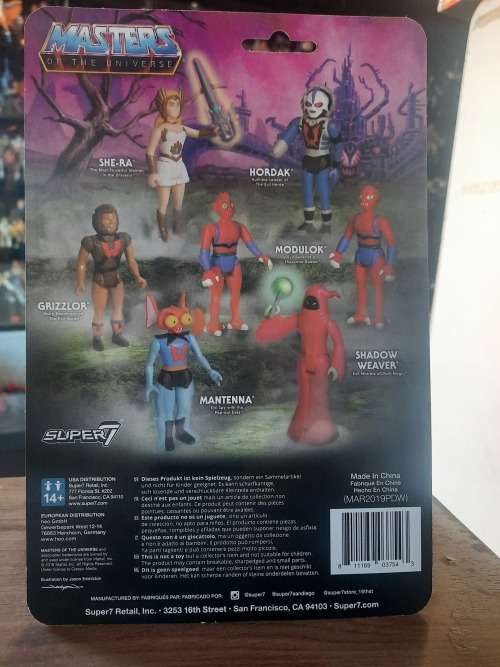Masters Of The Universe (Motu) Super 7 MANTENNA REACTION Figure Moc