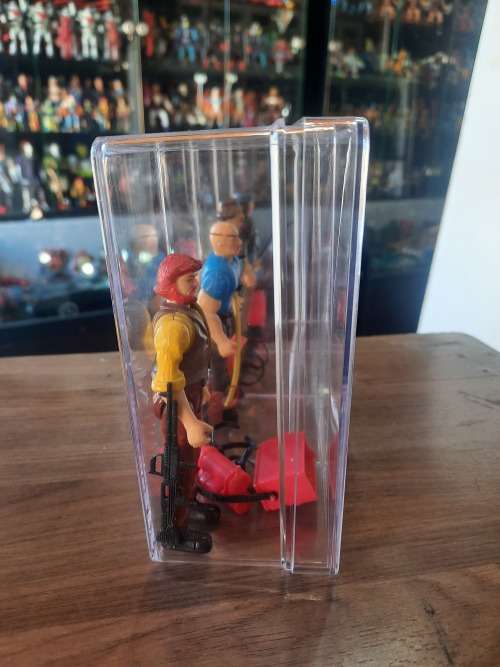 A-Team 1983 Complete Bad Guys Set With Acrylic Case Vintage Figure 3.75`