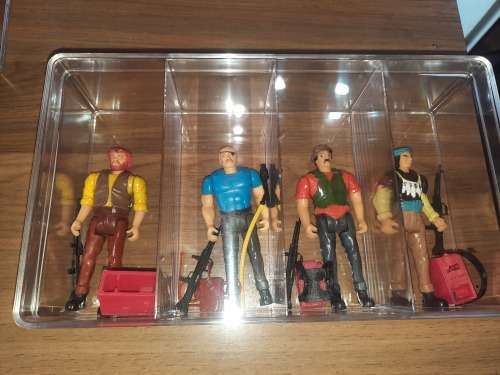 A-Team 1983 Complete Bad Guys Set With Acrylic Case Vintage Figure 3.75`