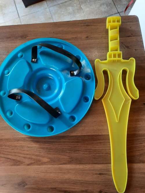 1980`s Vintage He-Man TOY SWORD and SHIELD of He-Man Masters of the Universe (MOTU) Vintage Figure