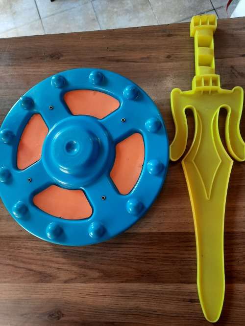 1980`s Vintage He-Man TOY SWORD and SHIELD of He-Man Masters of the Universe (MOTU) Vintage Figure