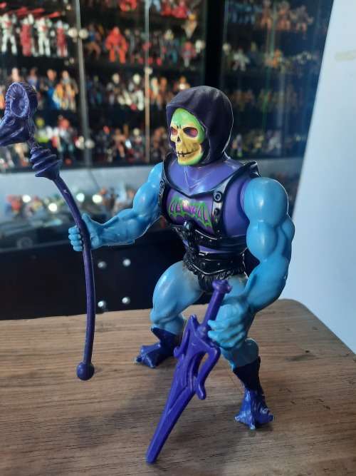 1984 Complete Battle Armor Skeletor of He-Man-Masters of the Universe 39 (MOTU) Vintage Figure