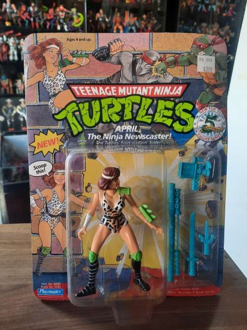 1992 MOC April The Ninja Newscaster Vintage Figure Teenage Mutant Ninja Turtles