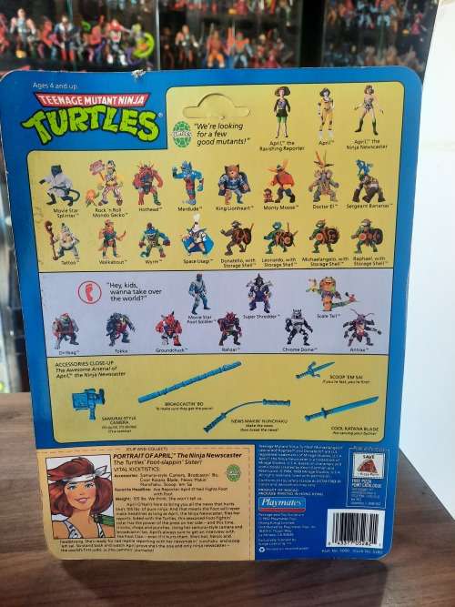 1992 MOC April The Ninja Newscaster Vintage Figure Teenage Mutant Ninja Turtles