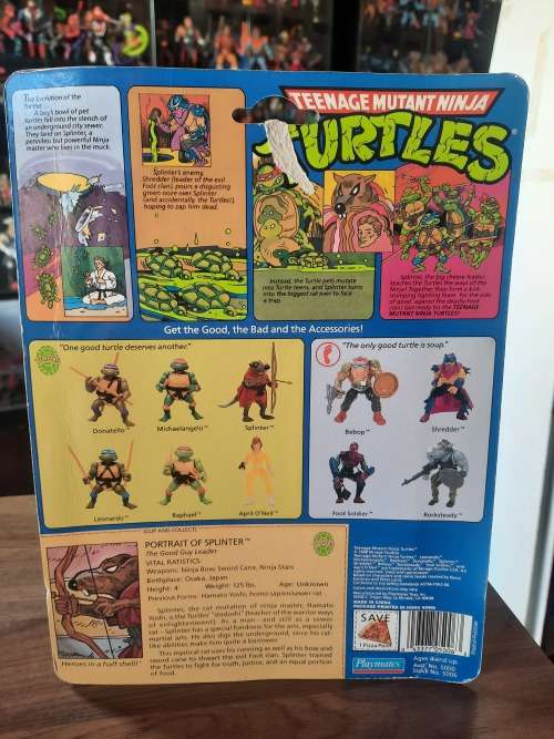 1988 MOC Splinter Vintage Figure Teenage Mutant Ninja Turtles