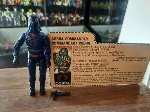 GI Joe 1983 Complete COBRA COMMANDER With File Card Vintage Figures