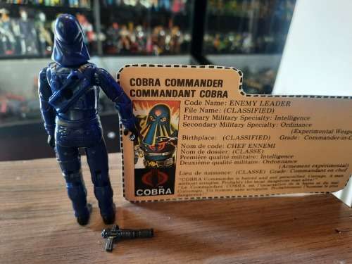 GI Joe 1983 Complete COBRA COMMANDER With File Card Vintage Figures