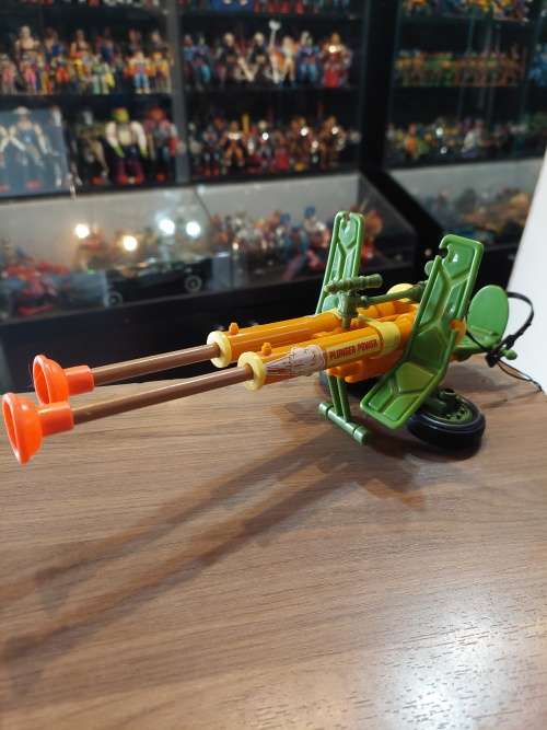 1989 Complete DOUBLE BARRELED PLUNGER GUN Vintage Figure Teenage Mutant Ninja Turtles