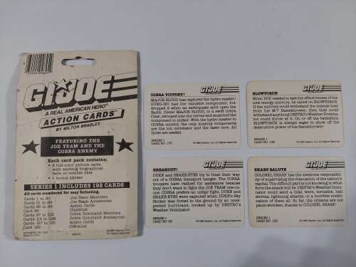 GI Joe 1986 TRADING CARDS x4 Vintage Figures