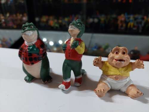 1991 Dinosaurs PVC SMALL x3 Vintage Figure