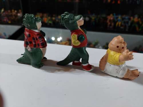 1991 Dinosaurs PVC SMALL x3 Vintage Figure
