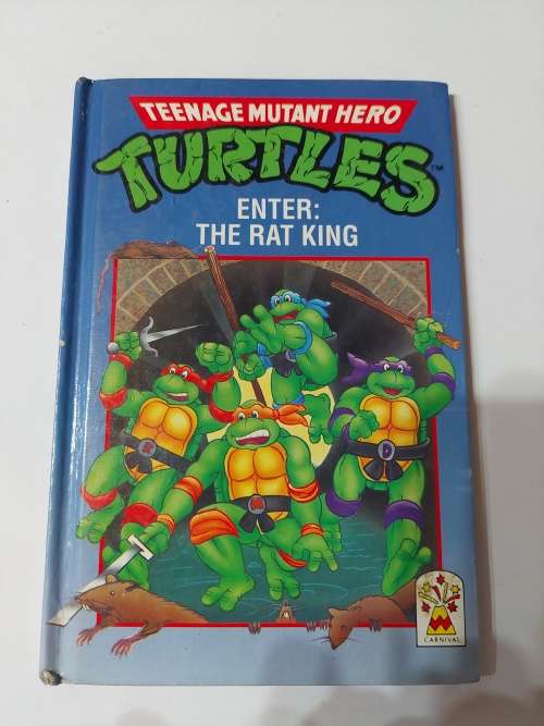 1990 TMNT BOOK `ENTER THE RAT KING` MIRAGE STUDIOS Vintage Figure Teenage Mutant Ninja Turtles