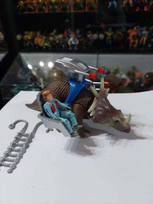 Dino Riders 1987 Styracosaurus With Turret Vintage Figure