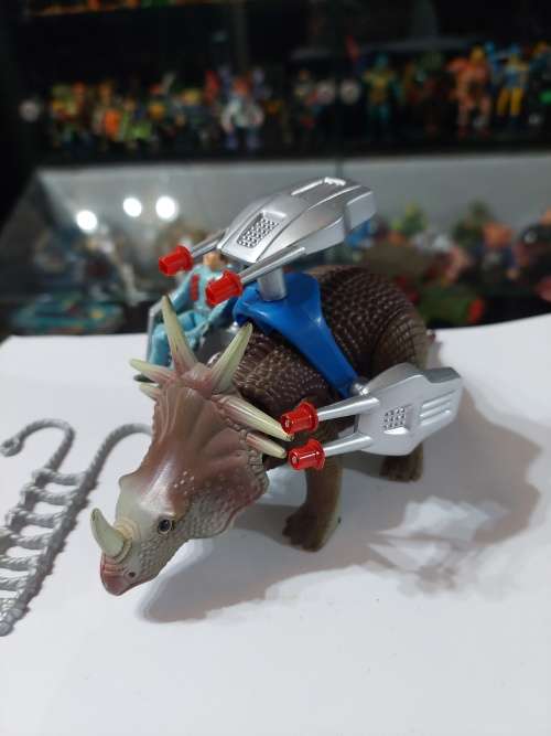 Dino Riders 1987 Styracosaurus With Turret Vintage Figure