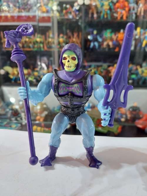 1984 Complete Battle Armor Skeletor of He-Man-Masters of the Universe 23 (MOTU) Vintage Figure