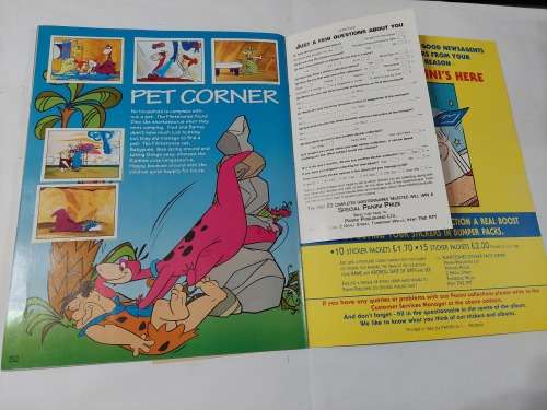 1994 Complete The Flinstones Panini Sticker Album Vintage Figure