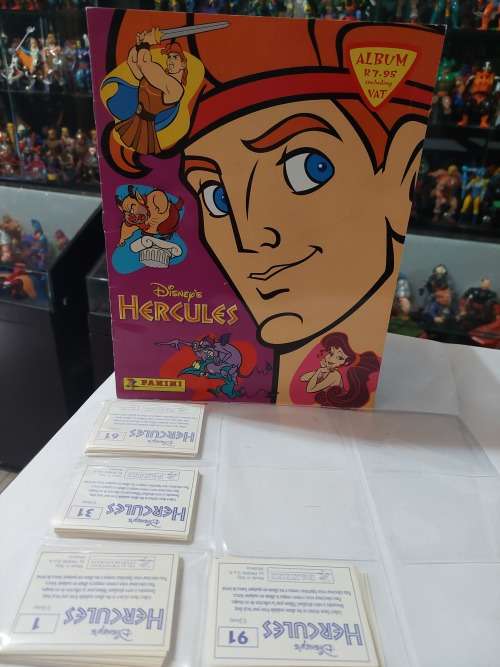 1997 Complete HERCULES Panini Sticker Album Vintage Figure (Unused Stickers)