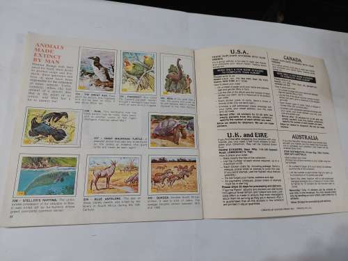 1986 Complete Dinosaurs Panini Sticker Album Vintage Figure
