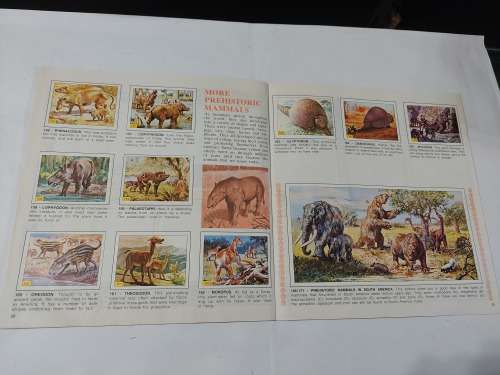 1986 Complete Dinosaurs Panini Sticker Album Vintage Figure