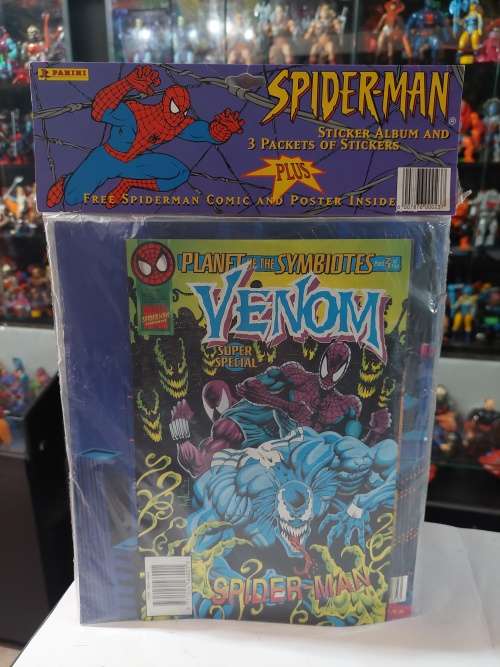 1995 NEW SEALED SPIDERMAN STICKER STARTER SET WITH ALBUM