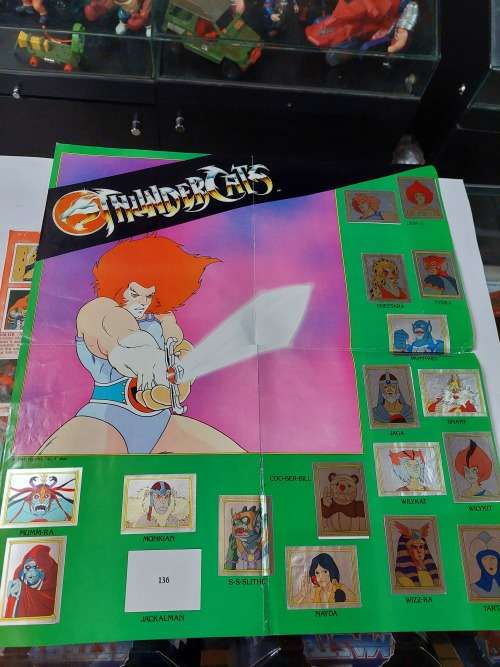 1986 Thundercats Panini Sticker Album 263/264 STICKERS PRESENT Vintage Figure