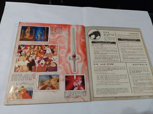 1986 Thundercats Panini Sticker Album 263/264 STICKERS PRESENT Vintage Figure
