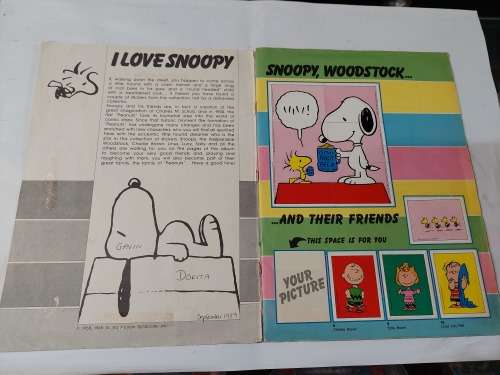 1986 Complete I Love Snoopy Panini Sticker Album Vintage Figure