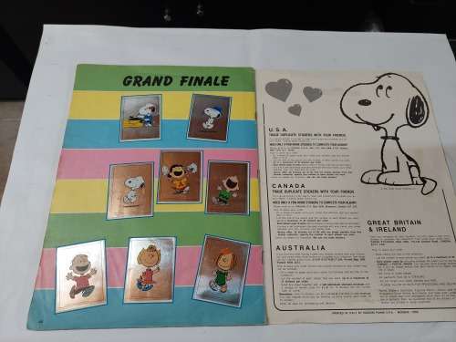 1986 Complete I Love Snoopy Panini Sticker Album Vintage Figure