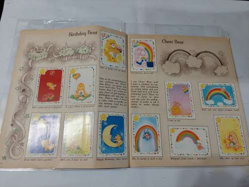 1985 Complete CARE BEARS Panini Sticker Album Vintage Figure