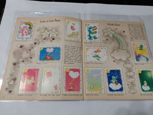 1985 Complete CARE BEARS Panini Sticker Album Vintage Figure