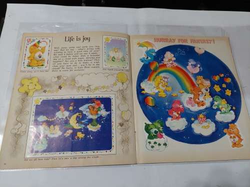 1985 Complete CARE BEARS Panini Sticker Album Vintage Figure