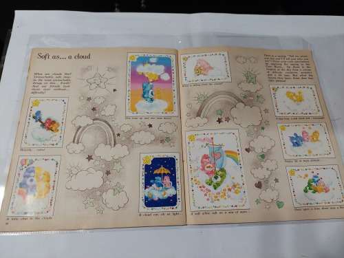 1985 Complete CARE BEARS Panini Sticker Album Vintage Figure