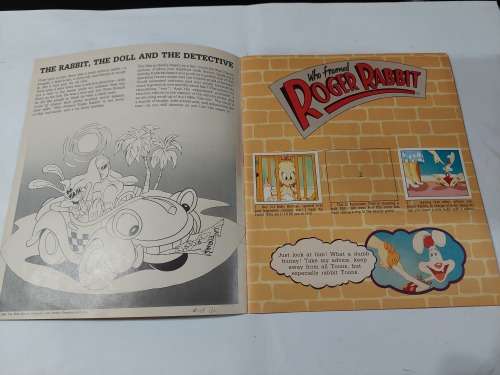 1988 WHO FRAMED ROGER RABBIT PANINI STICKER Album 158/216 STICKERS PRESENT Vintage Figure