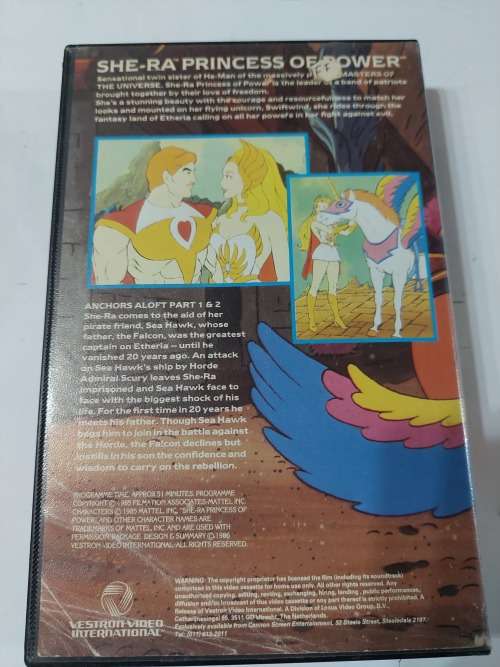 1980`s She-Ra Princess Of Power  VHS TAPE `IN ANCHORS ALOFT`