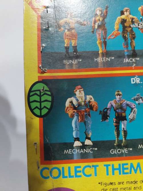 Bionic Six 1986 Complete ON CARD MECHANIC Vintage Figure