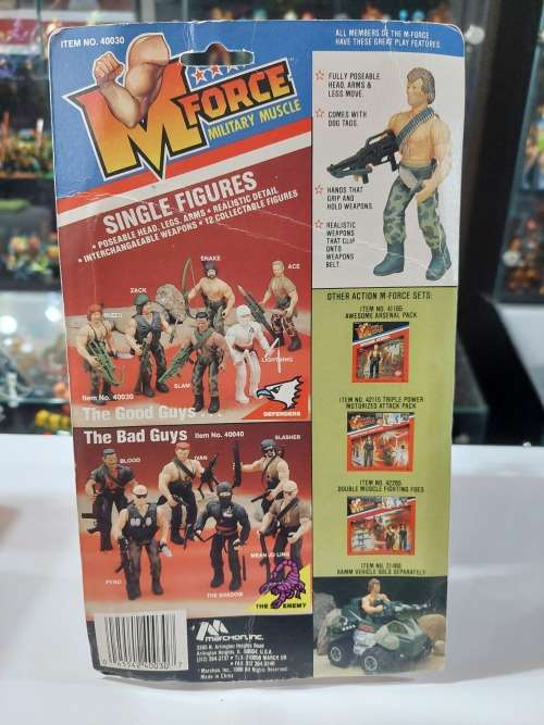 1986 M.FORCE ON CARD LIGHTNING Vintage Figure