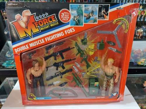 1986 M.FORCE BOXED RARE DOUBLE MUSCLE FIGHTING FOES Vintage Figure