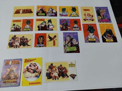 Vintage Sticker Album DINOSAURS x13 Stickers UNUSED Vintage Figure