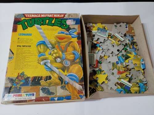 1990 TMNT 100 PIECE PUZZLE 99/100 Pieces Present Vintage Figures TEENAGE MUTANT NINJA TURTLES