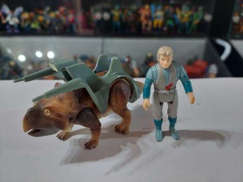 Dino Riders 1987 PROTOCERATOPS WITH KANON Vintage Figure