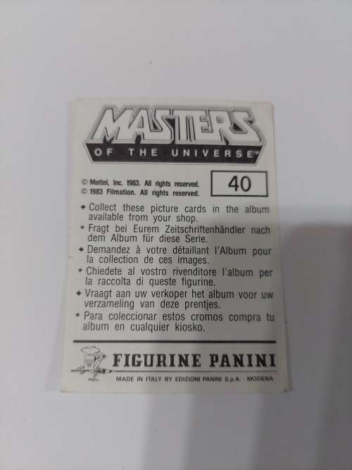 1983 MOTU PANINI STICKER 40 (MOTU) Vintage Figure