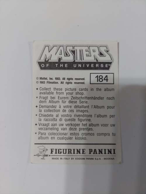 1983 MOTU PANINI STICKER 184 (MOTU) Vintage Figure