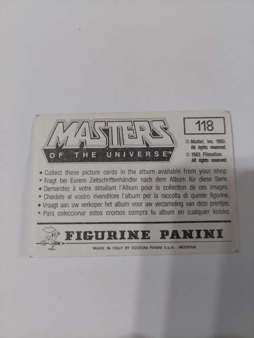 1983 MOTU PANINI STICKER 118 (MOTU) Vintage Figure