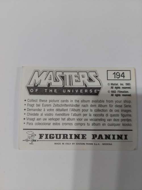 1983 MOTU PANINI STICKER 194 (MOTU) Vintage Figure