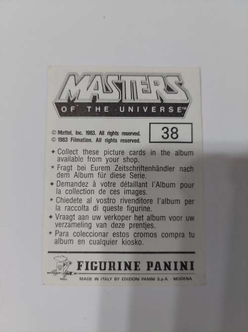 1983 MOTU PANINI STICKER 38 (MOTU) Vintage Figure