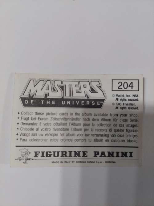 1983 MOTU PANINI STICKER 204 (MOTU) Vintage Figure