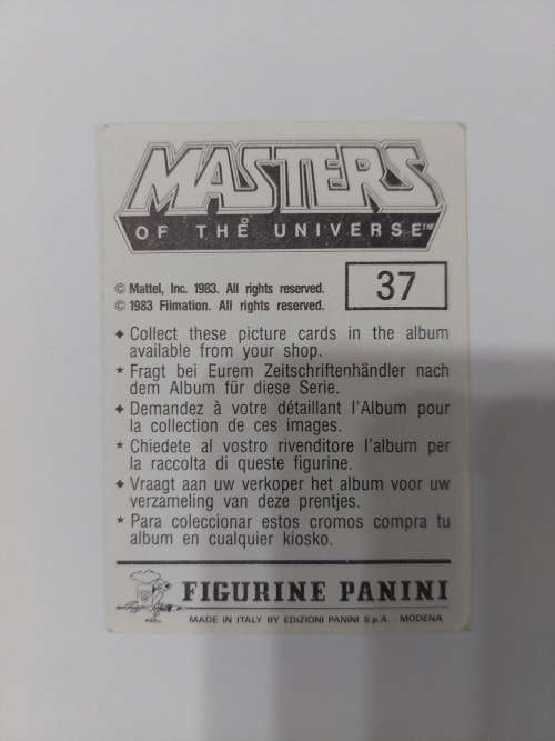 1983 MOTU PANINI STICKER 37 (MOTU) Vintage Figure