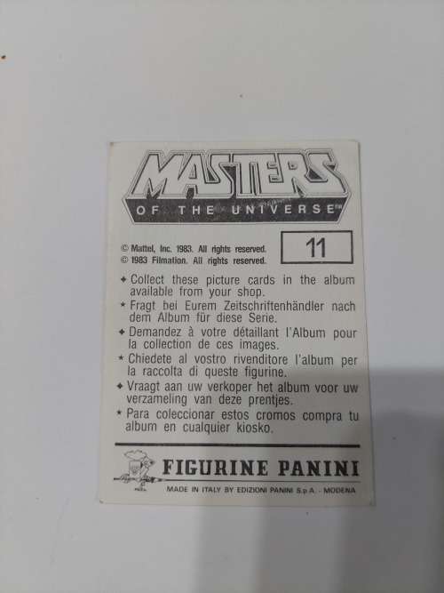 1983 MOTU PANINI STICKER 11 (MOTU) Vintage Figure