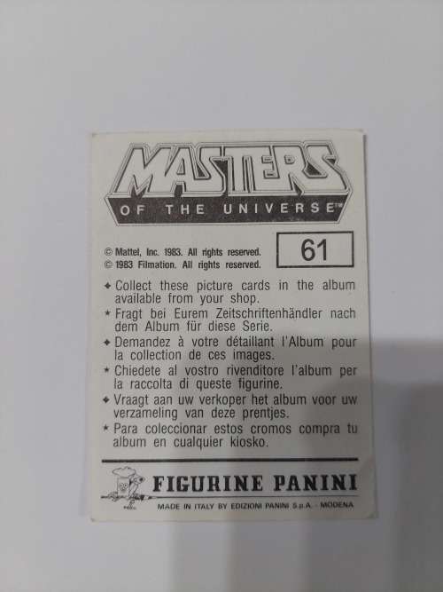 1983 MOTU PANINI STICKER 61 (MOTU) Vintage Figure